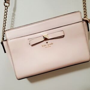 Kate Spade Blush/Pastel Pink Crossbody Purse with Bow